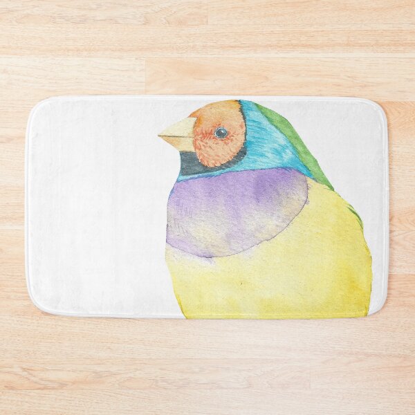 Item preview, Gouldian finch watercolor portrait designed and sold by L'Atelier Oranjade.