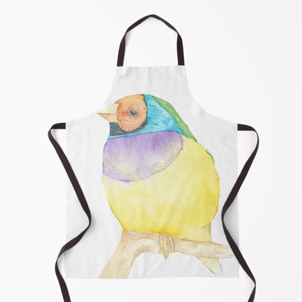 Item preview, Gouldian finch watercolor portrait designed and sold by L'Atelier Oranjade.