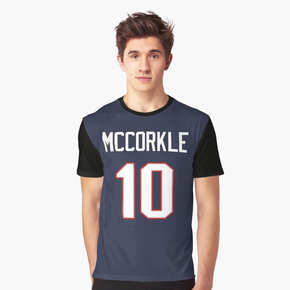 Limited Edition McCorkle 10 Shirt, Mac Jones 10 Jersey Style Shirt, Patriots  Jersey Style Shirt Phone Case, Mug, Wall Tapestry & Mask! Essential T-Shirt  for Sale by GoatGear