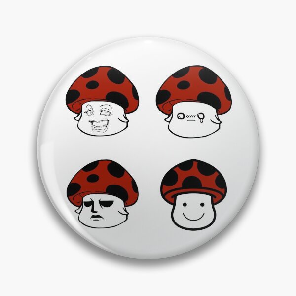 Item preview, Mushroom Heads Little Cute Trippy Red Shroom Art Nature Characters Emotions designed and sold by Vintage Mag.
