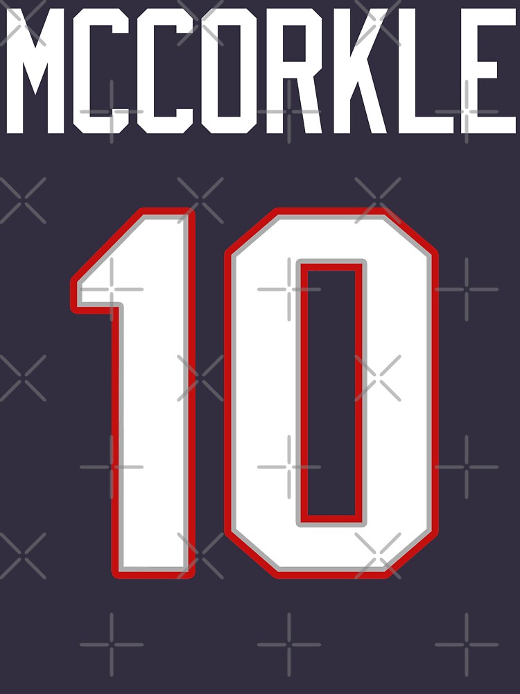 Limited Edition McCorkle 10 Shirt, Mac Jones 10 Jersey Style Shirt, Patriots  Jersey Style Shirt Phone Case, Mug, Wall Tapestry & Mask! Essential T-Shirt  for Sale by GoatGear