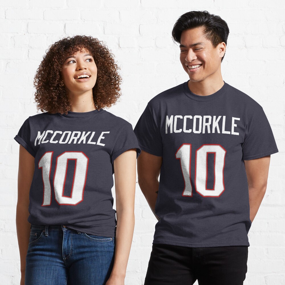 Limited Edition McCorkle 10 Shirt, Mac Jones 10 Jersey Style Shirt,  Patriots Jersey Style Shirt Phone Case, Mug, Wall Tapestry & Mask!  Essential T-Shirt for Sale by GoatGear