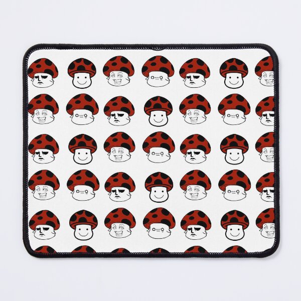 Item preview, Mushroom Heads Little Cute Trippy Red Shroom Art Nature Characters Emotions designed and sold by Vintage Mag.