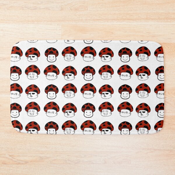 Item preview, Mushroom Heads Little Cute Trippy Red Shroom Art Nature Characters Emotions designed and sold by Vintage Mag.