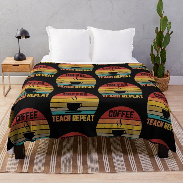 Item preview, Coffee Teach Sleep Repeat Teacher Vintage Gift designed and sold by andregiftshopzz.