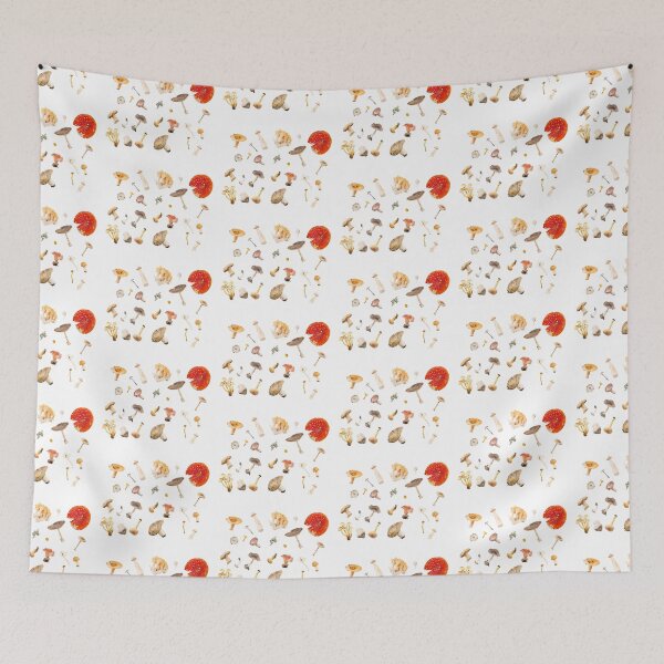 Item preview, Mushroom Heads Little Cute Trippy Red Shroom Art Nature Species designed and sold by Vintage Mag.