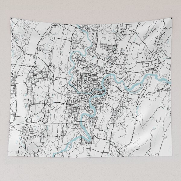Item preview, Chongqing City Map of China - Circle designed and sold by deMAP.