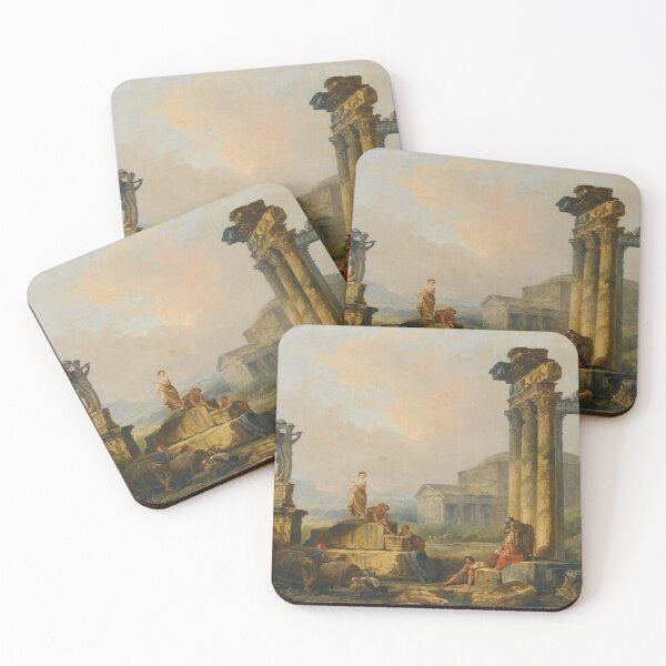 Item preview, A landscape with shepherds and shepherdesses among ancient ruins, with the statue of Castor and Pollux and the Pantheon beyond designed and sold by marcilio.