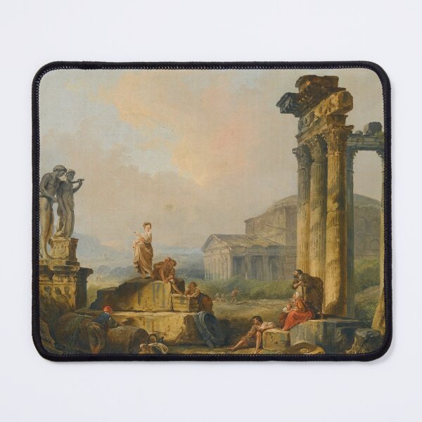 Item preview, A landscape with shepherds and shepherdesses among ancient ruins, with the statue of Castor and Pollux and the Pantheon beyond designed and sold by marcilio.