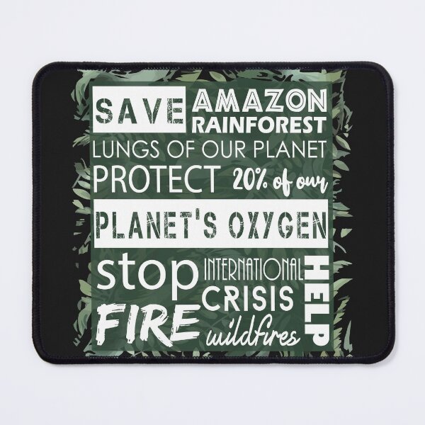 Item preview, Save the Amazon rainforest - Lungs of our planet - 20% of the oxygen of our planet - Stop the fire - Forest fires - International crisis - Help designed and sold by GDCdesigns.