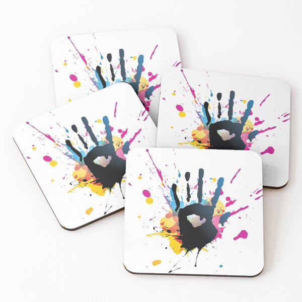 Item preview, Grunge hand on paint splashes designed and sold by kas365.