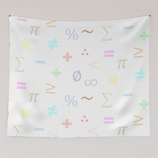 Item preview, Math Symbols Colored in Pastel Without Reflection, colorful pattern, endless pattern,Colorful Pack designed and sold by bubbley2021.