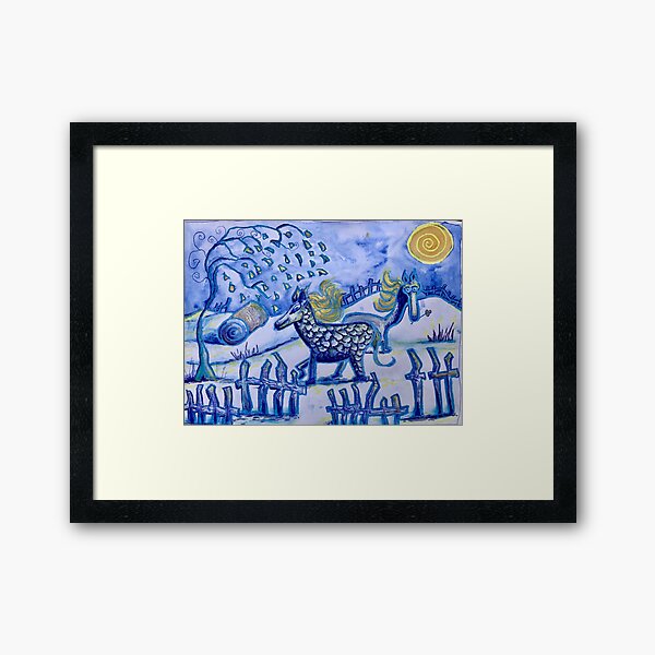 Horse love Framed Art Print