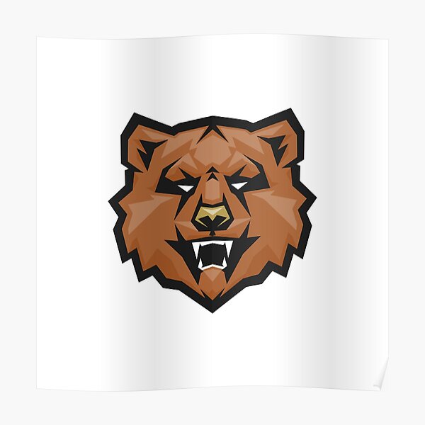 Kwfree Angry Bear Poster By Kwfree Redbubble 