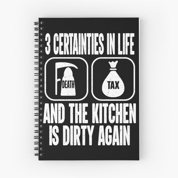 Item preview, 3 Three Certainties Things In Life Death,Taxes And the Kitchen Is Dirty Again  designed and sold by YAHIA-14.