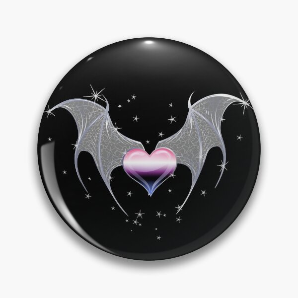Item preview, Genderfluid Pride Flag Heart with Gothic Bat Wings Goth designed and sold by Irene Koh.
