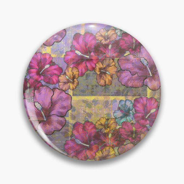 Item preview, Wild Painted  Hawaiian Hibiscus Abstract Pattern designed and sold by sunnthreads.