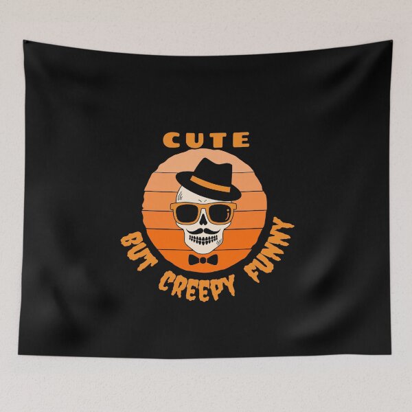 Item preview, Cute But Creepy Funny - Halloween Spirit - We Are Not Afraid - Vintage Spooky Halloween designed and sold by Sun Sand & Sea Art.