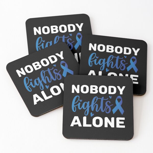 Item preview, nobody fights alone colon cancer awareness designed and sold by coatstar.