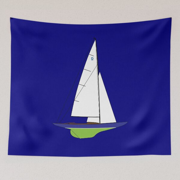 Item preview, Dragon Class Sailboat - Blue designed and sold by CHBB.