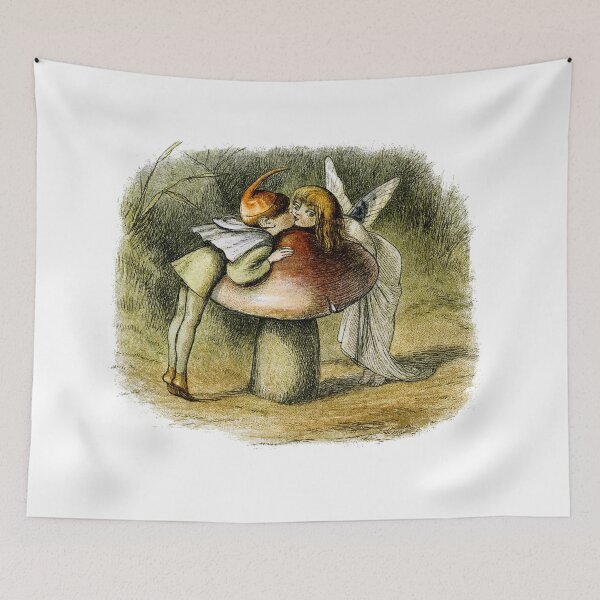 Item preview, Mushroom Heads Little Cute Trippy Red Shroom Art Nature Fairy Love designed and sold by Vintage Mag.