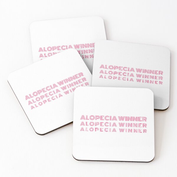 Item preview, Alopecia Winner Repeating Text Design Pink - Alopecia Awareness and Hair Loss Support designed and sold by Winning Alopecia.