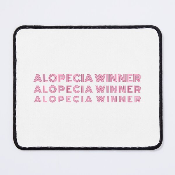 Item preview, Alopecia Winner Repeating Text Design Pink - Alopecia Awareness and Hair Loss Support designed and sold by Winning Alopecia.