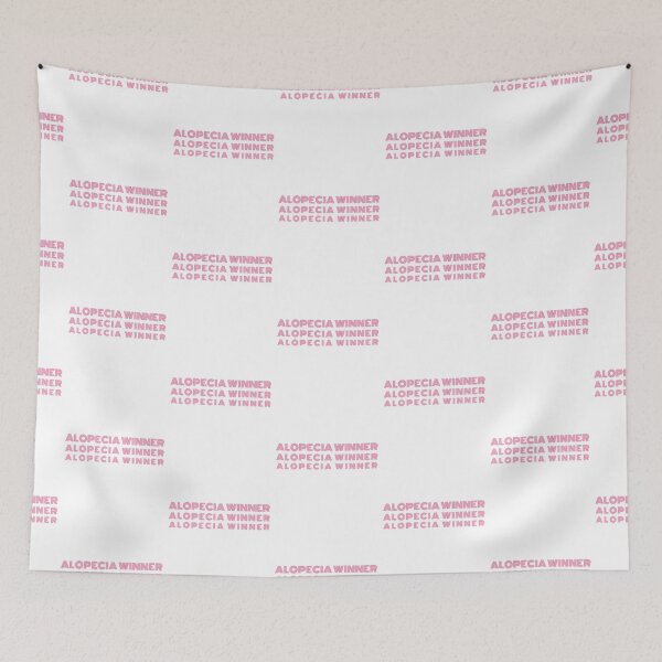 Item preview, Alopecia Winner Repeating Text Design Pink - Alopecia Awareness and Hair Loss Support designed and sold by Winning Alopecia.