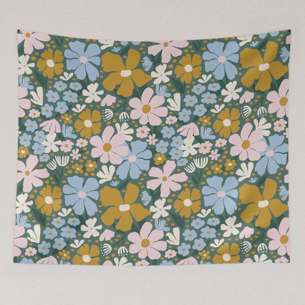 Item preview, Blooming Garden on Pine designed and sold by latheandquill.
