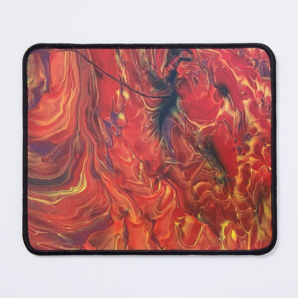 Item preview, abstract yellow orange red and black designed and sold by LittleBirdInk.
