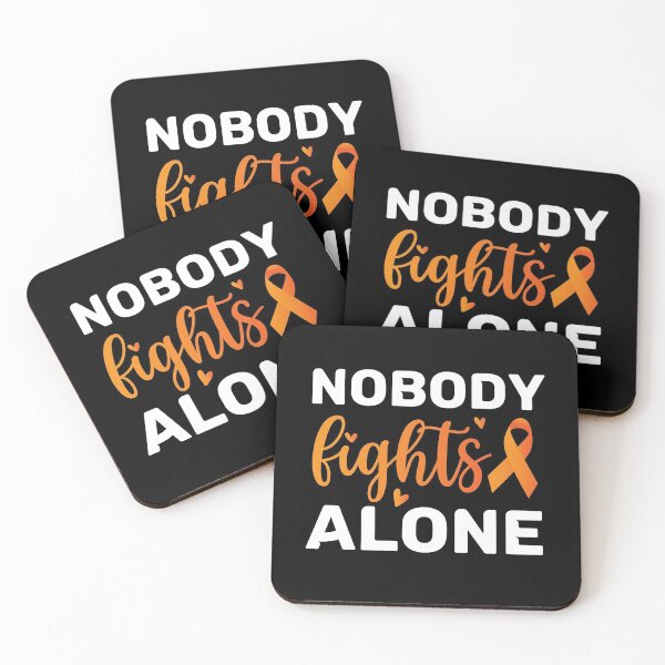 Item preview, nobody fights alone leukemia cancer awareness designed and sold by coatstar.