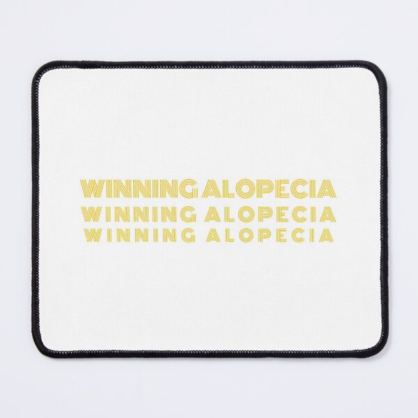 Item preview, Winning Alopecia Repeating Text Design Yellow - Alopecia Awareness and Hair Loss Support designed and sold by Winning Alopecia.