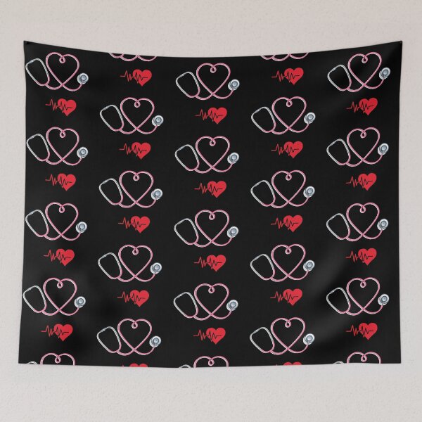 Item preview, heart anatomy and stethoscope nurse designed and sold by t-style-jmah.