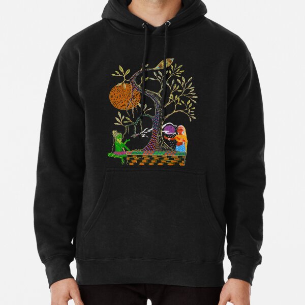 Trippy Visionary Meditating Yogi and Seer Pullover Hoodie