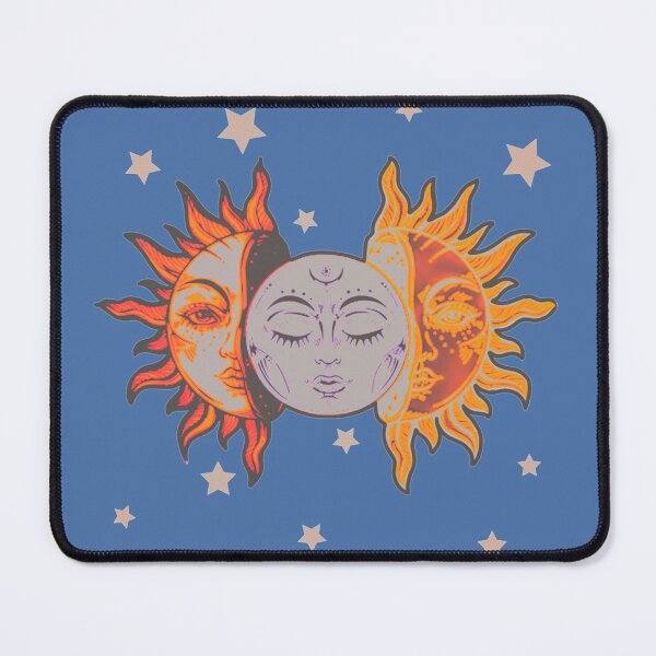 Item preview, Star child of the moon and sun ( dreamy blue bg, matte 2 version) designed and sold by VantaTheArtist.