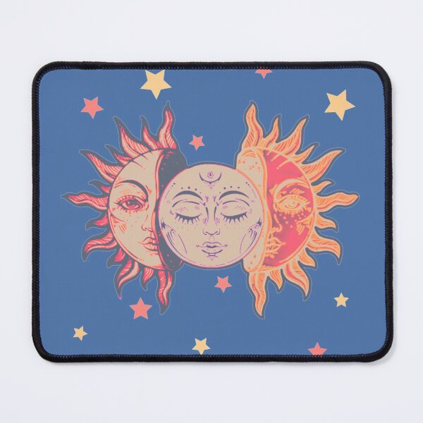 Item preview, Star child of the moon and sun ( dreamy blue bg, matte 1 version) designed and sold by VantaTheArtist.