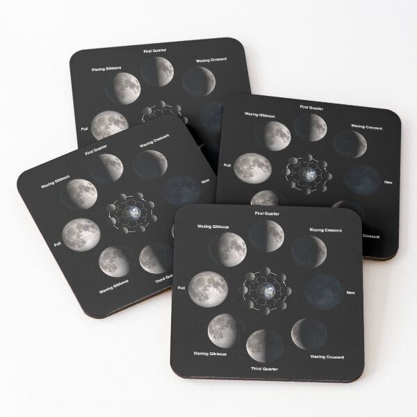 Item preview, Phases of the Moon: New Full Waxing and Waning designed and sold by ScienceSource.