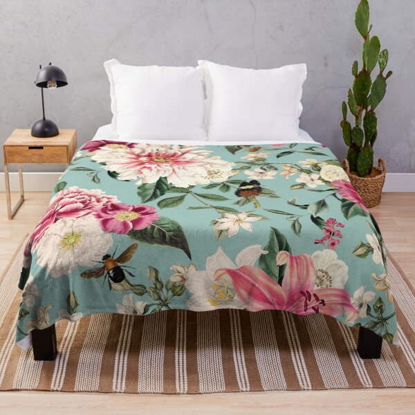 Item preview, Floral Botanical Pattern - Aqua Pink II designed and sold by NeptuneDesigns.