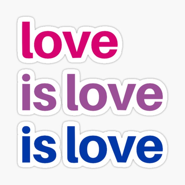 Item preview, Love is love is love - Bisexual flag designed and sold by Katherine Shambaugh.