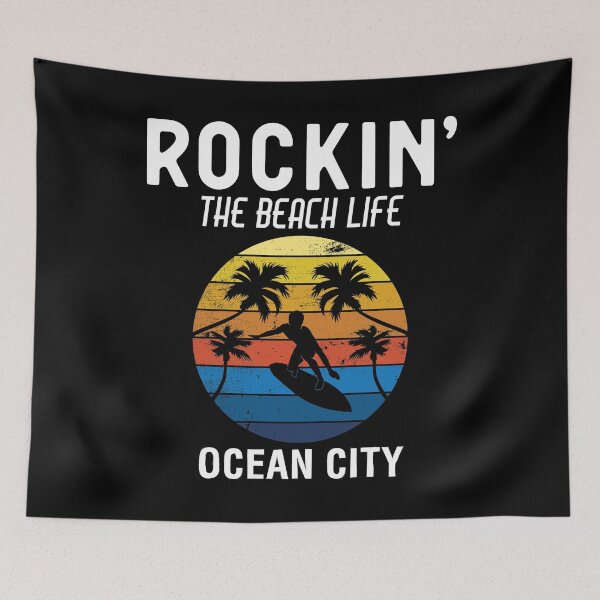 Item preview, Beach Life Ocean City Surfing Vacation print designed and sold by jakehughes2015.
