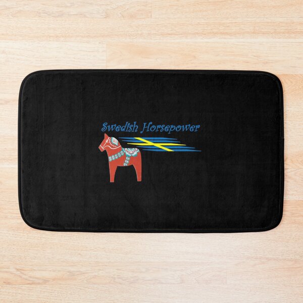 Item preview, Swedish Horsepower Wind Flag Red Dala on Black designed and sold by HighCountry2021.