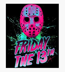 FRIDAY THE 13TH Neon V Photographic Print