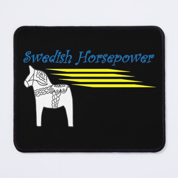 Item preview, Swedish Horsepower Yellow Wind on Black designed and sold by HighCountry2021.