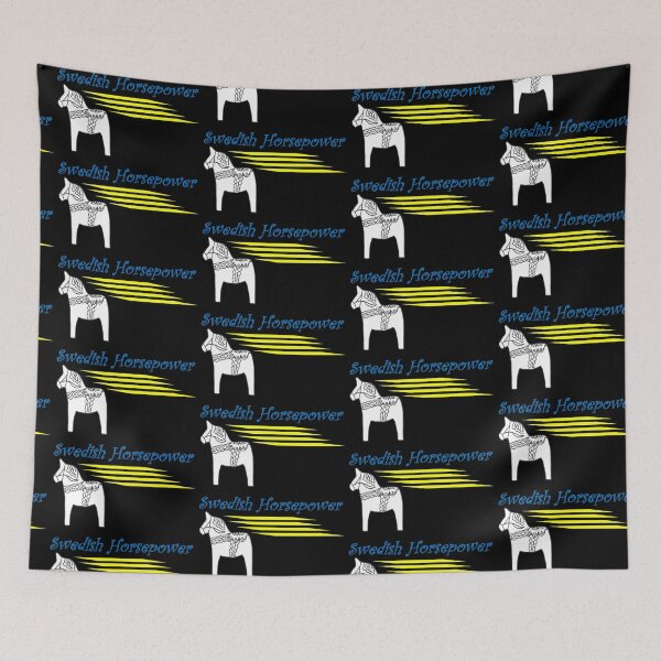 Item preview, Swedish Horsepower Yellow Wind on Black designed and sold by HighCountry2021.