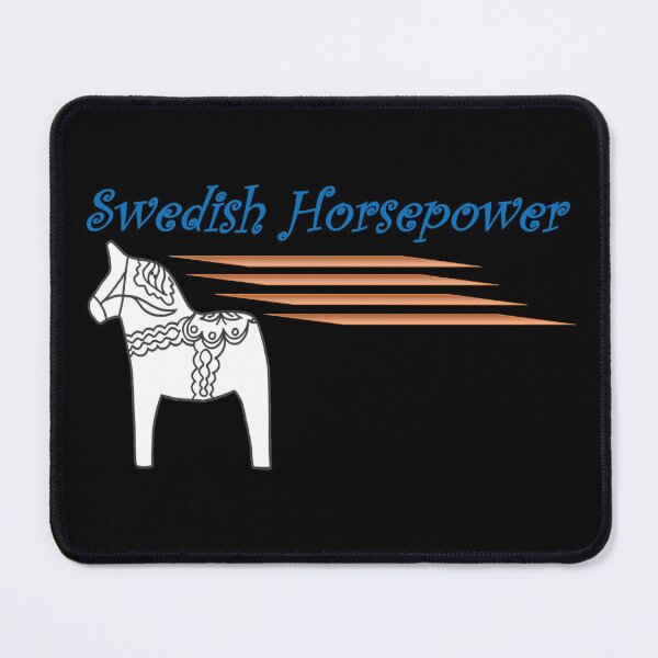 Item preview, Swedish Horsepower Red Wind on Black designed and sold by HighCountry2021.
