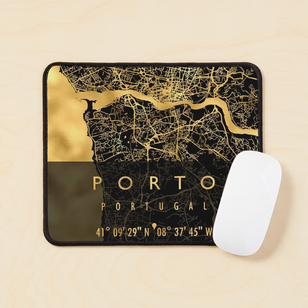 "PORTO MAP PORTUGAL" Mouse Pad for Sale by hatimelhag Redbubble