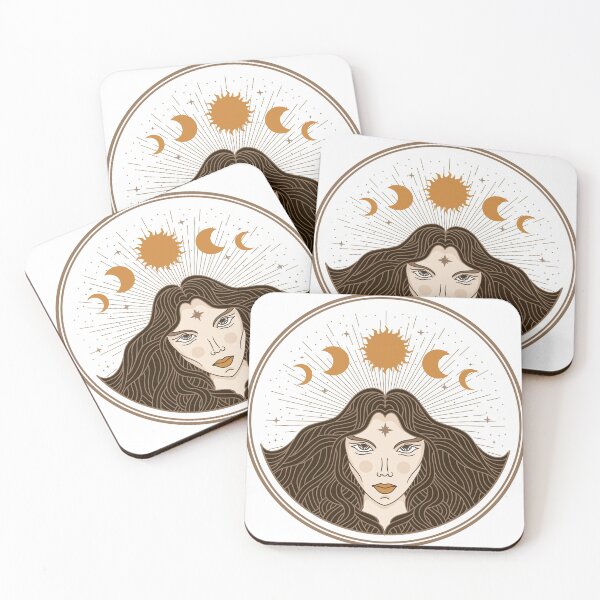 Item preview, Moon woman, Tarot reading Women Face the Sun Witch Aesthetic designed and sold by Thedoode.