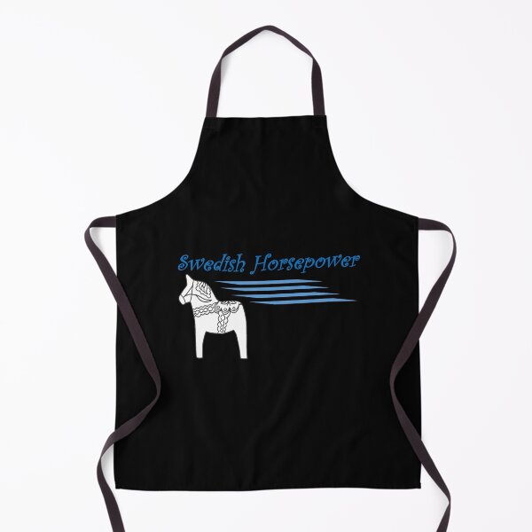 Item preview, Swedish Horsepower Blue Wind on Black designed and sold by HighCountry2021.