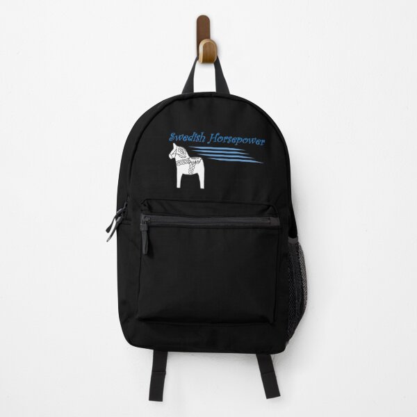 Item preview, Swedish Horsepower Blue Wind on Black designed and sold by HighCountry2021.