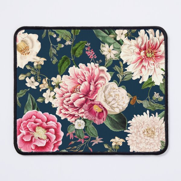 Aperçu de l'œuvre Motif botanique floral - Marine Rose Vert créée et vendue par NeptuneDesigns.